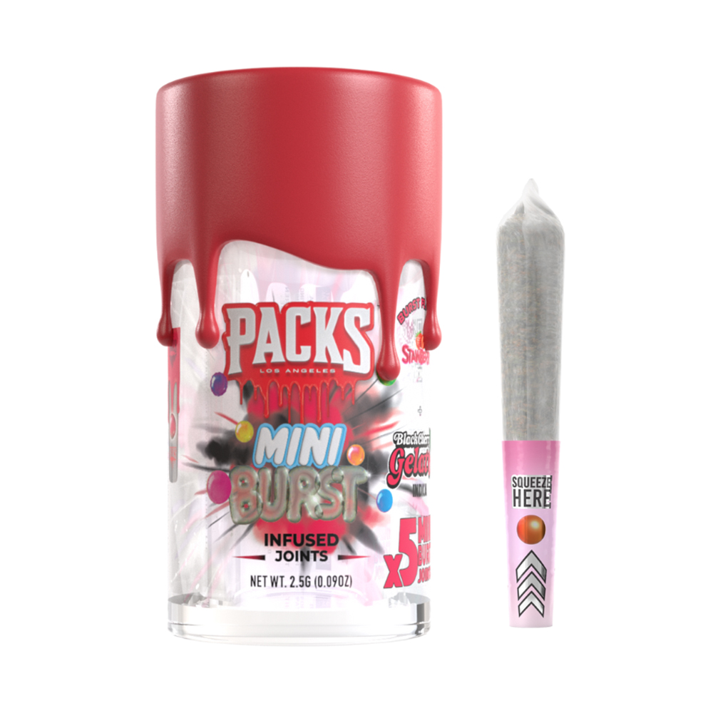 Black Cherry Gelato [2.5g] Packwoods 5 Pack Mini Bursts Infused