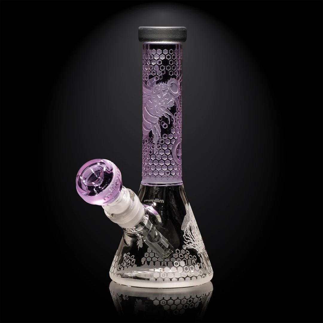 Tiny Apiary Mini 8" Beaker Bong - Purple