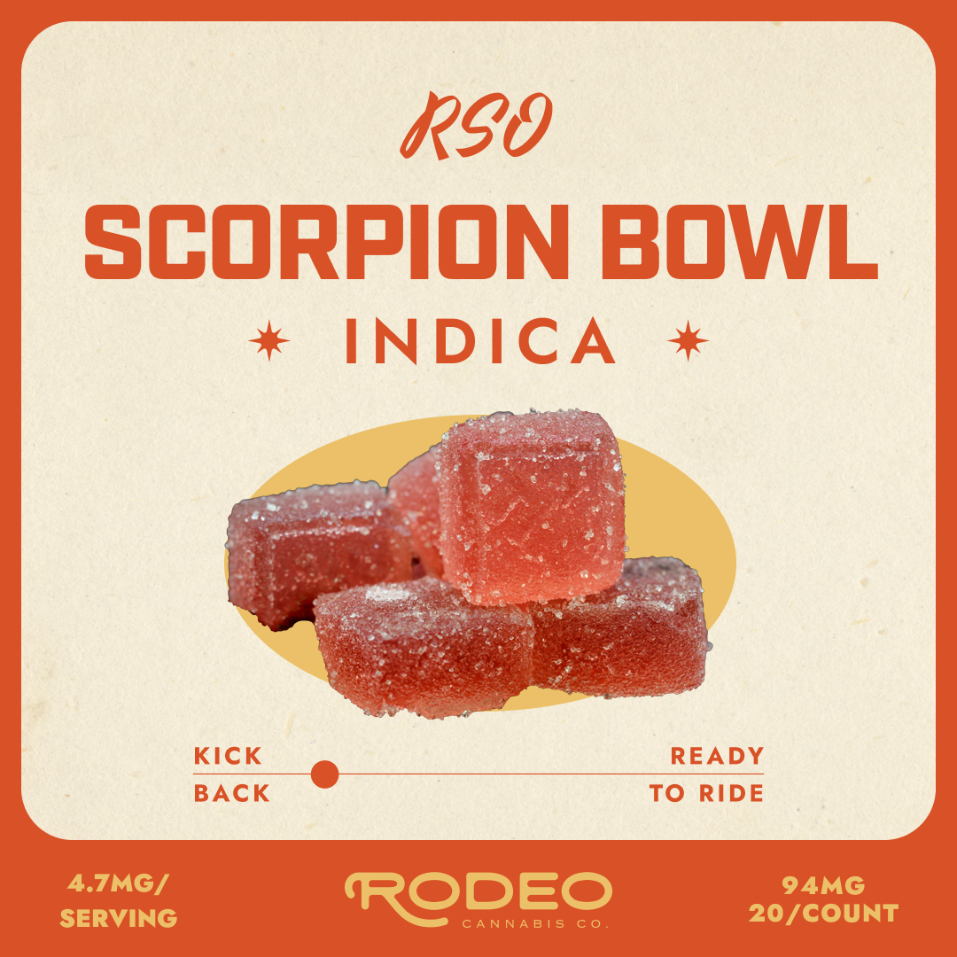 Rodeo Cannabis - Scorpion Bowl (H) RSO Gummies (4.69mg 20pk) C0070000375 Rodeo Cannabis - Scorpion Bowl (H) RSO Gummies (4.69mg 20pk) C0070000375