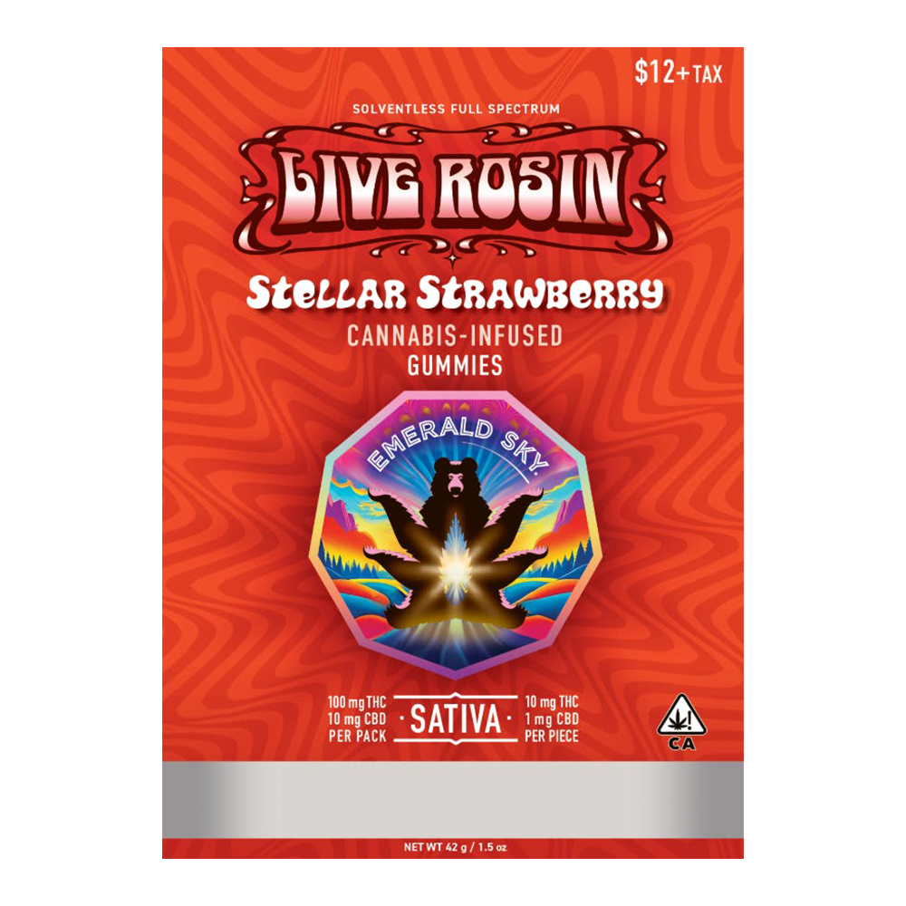 Live Rosin Stellar Strawberry [10pk] (100mg THC)