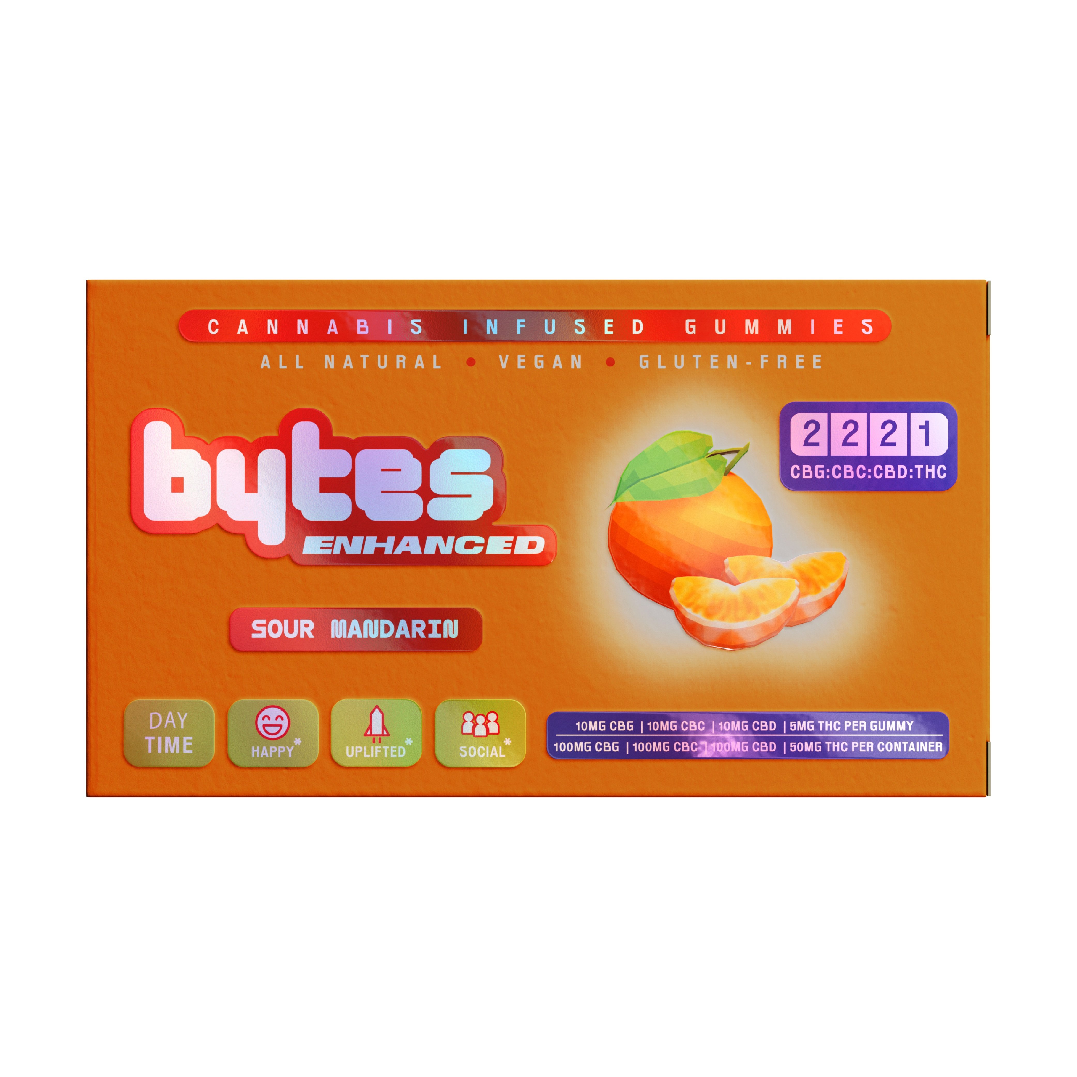 2:2:2:1 Sour Mandarin [10pk] (100mg CBG/100mg CBC/100mg CBD/50mg THC)