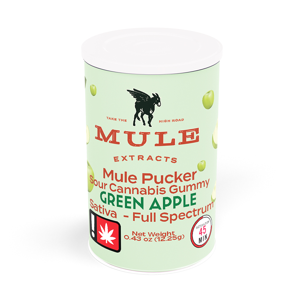 Sour Apple [10pk] (100mg) Mule Extracts Gummies Jane