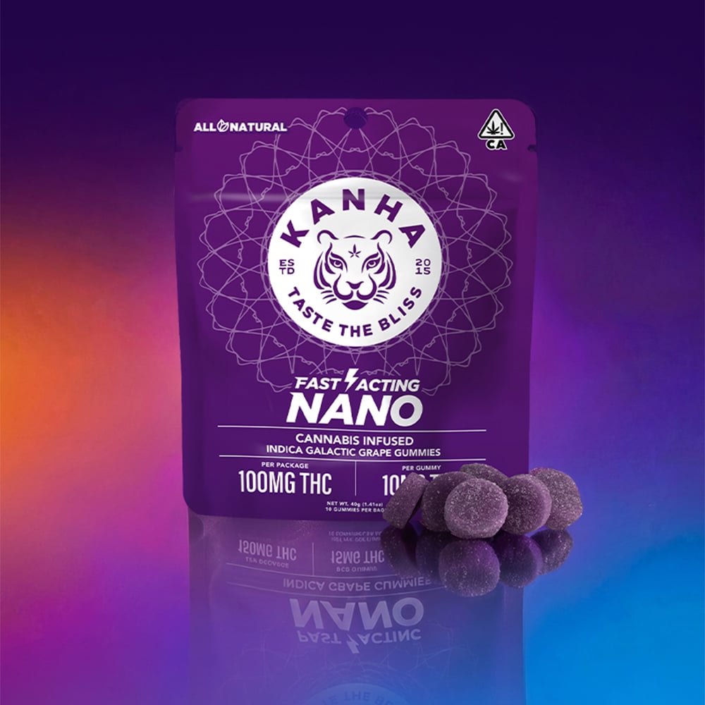 KANHA | NANO | Galactic Grape | Indica | 100mg THC | 10-pack