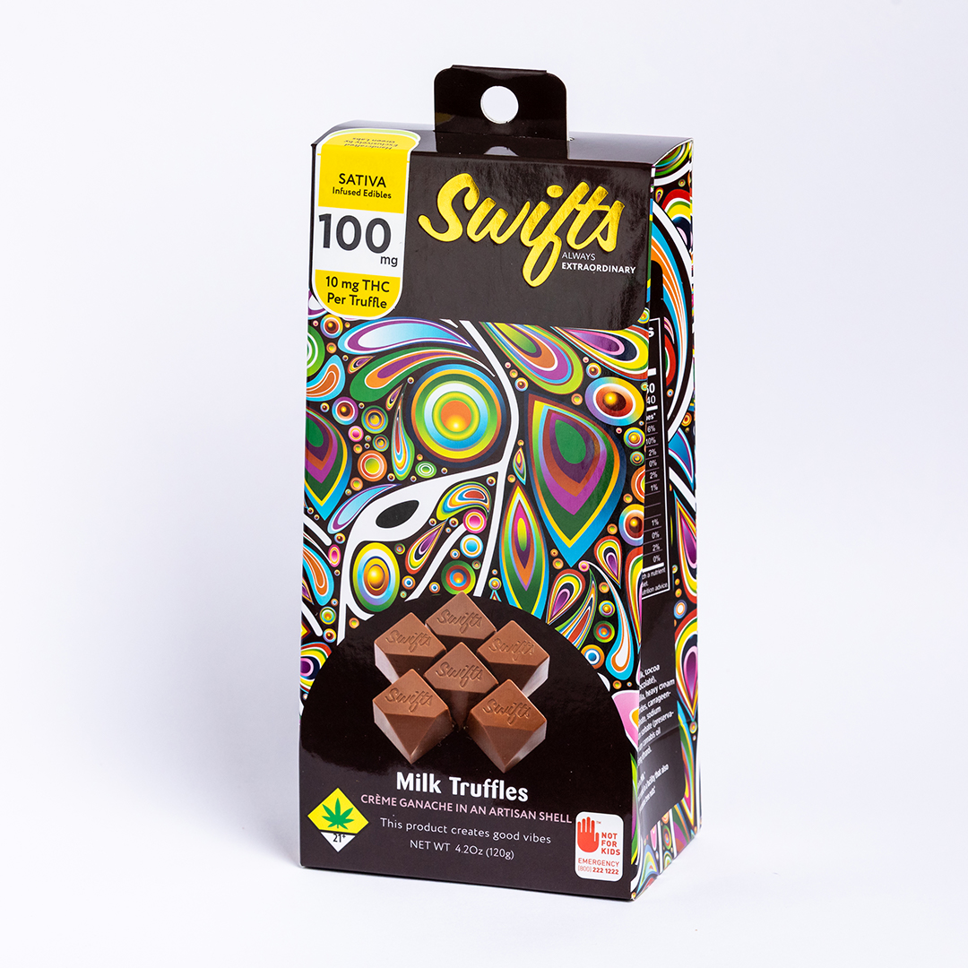 Milk Chocolate Truffles (Sativa) 100mg 10-pack