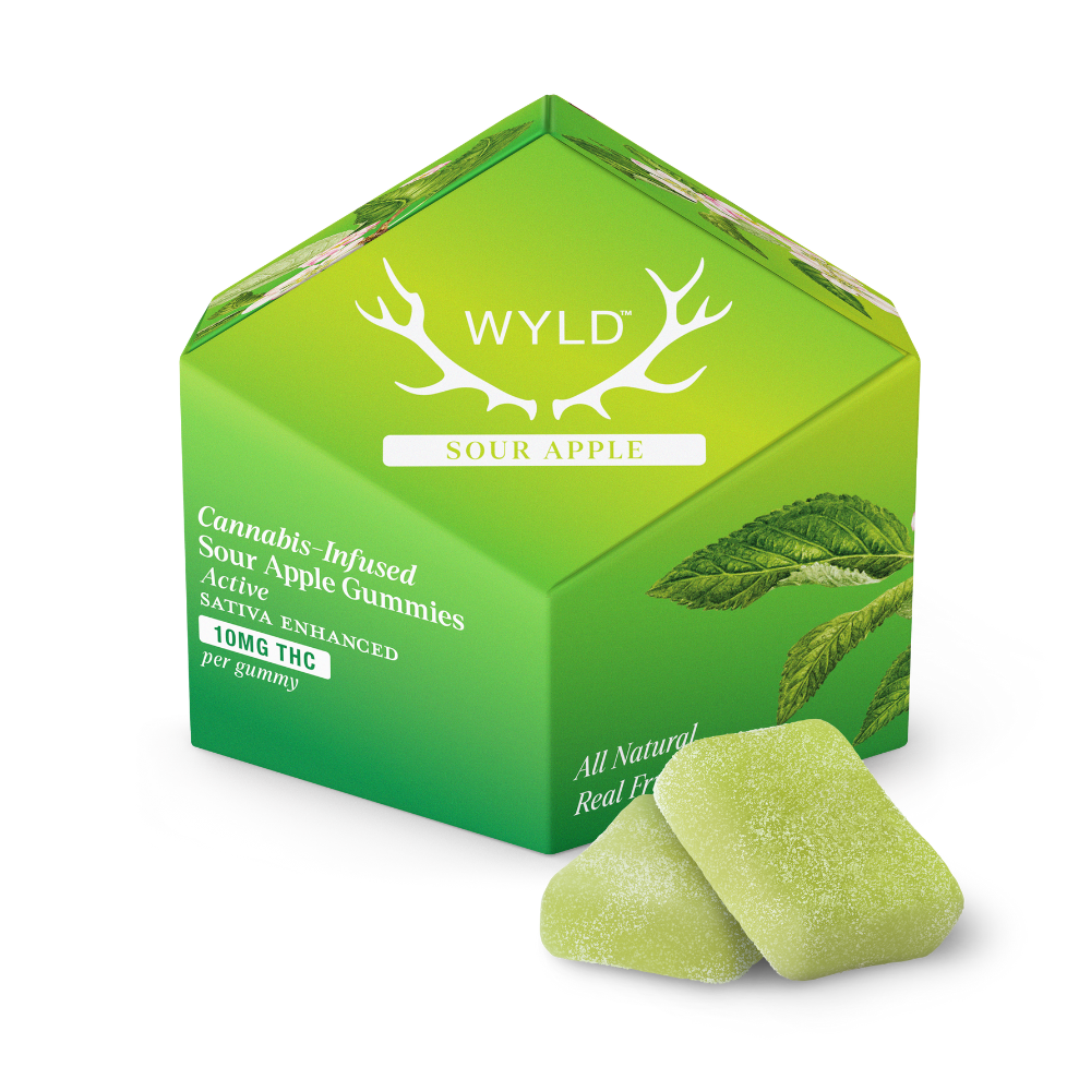 Sour Apple Sativa Enhanced Gummies | 100mg