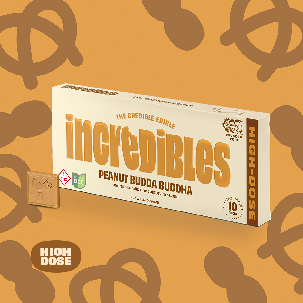 INCREDIBLES - PEANUT BUDDA BUDDHA - CHOCOLATE - [500MG] - 10PK
