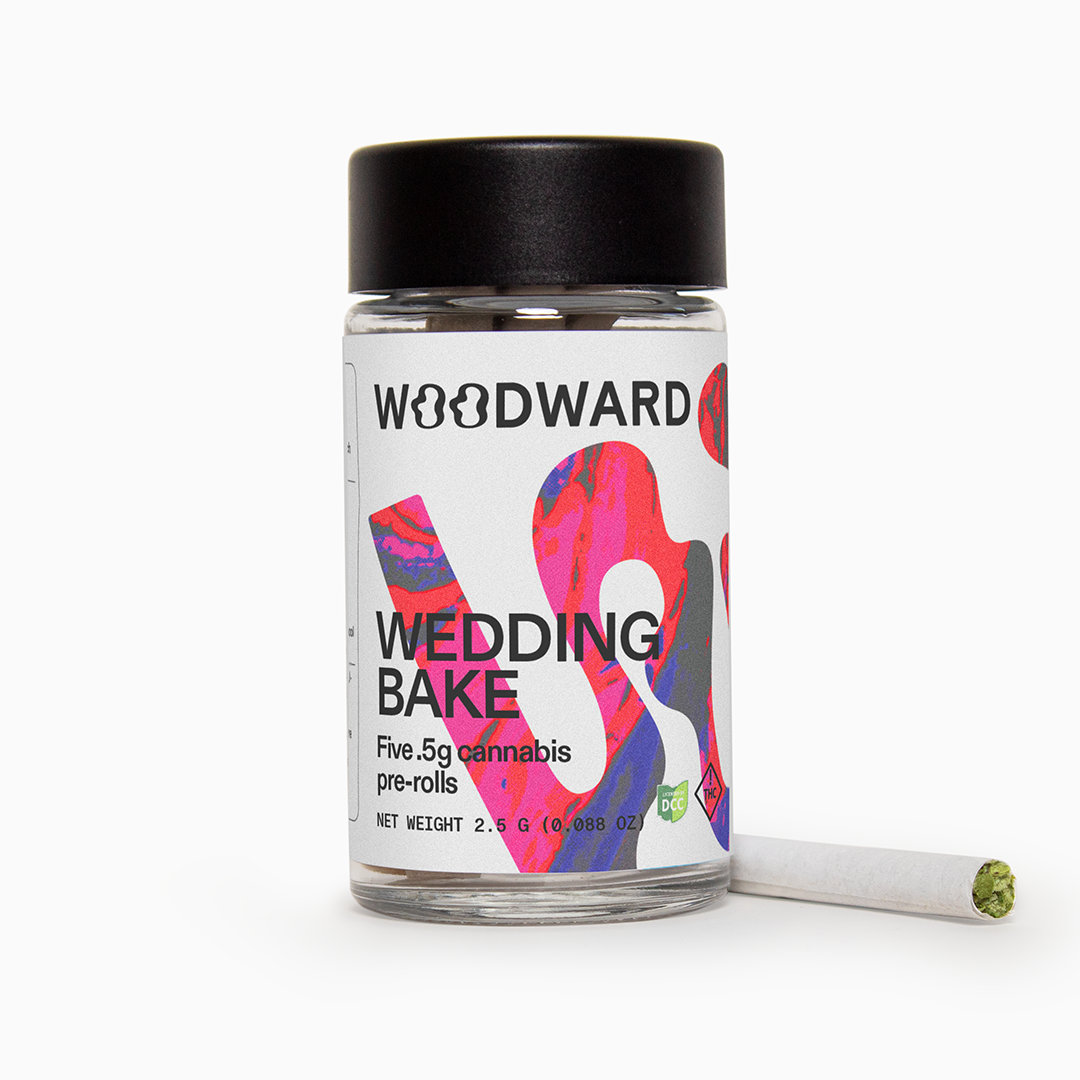 WOODWARD FINE CANNABIS - WEDDING CAKE - PREROLL - [2.5G] - 5PK - HYBRID