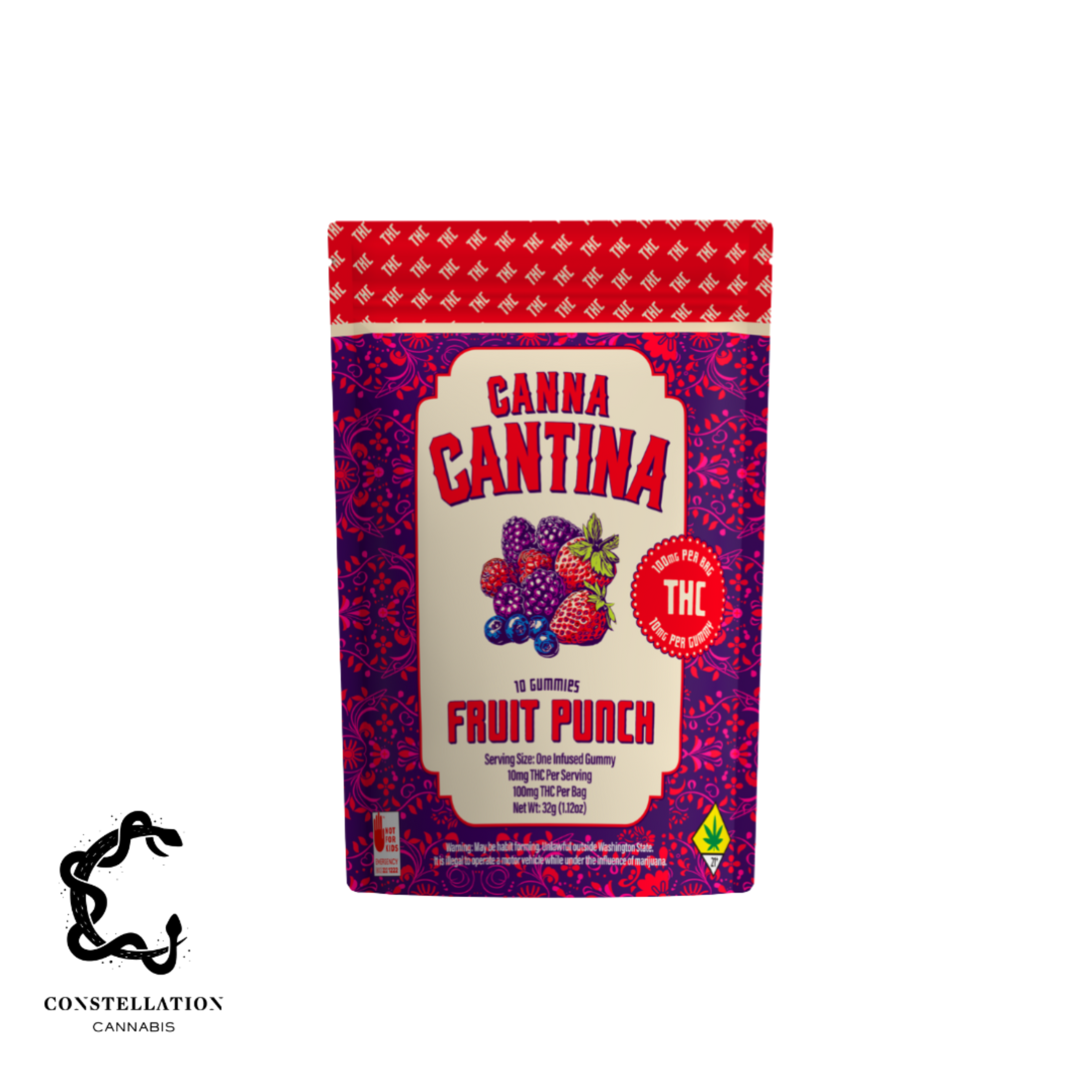 Sativa Fruit Punch Gummy 100mg