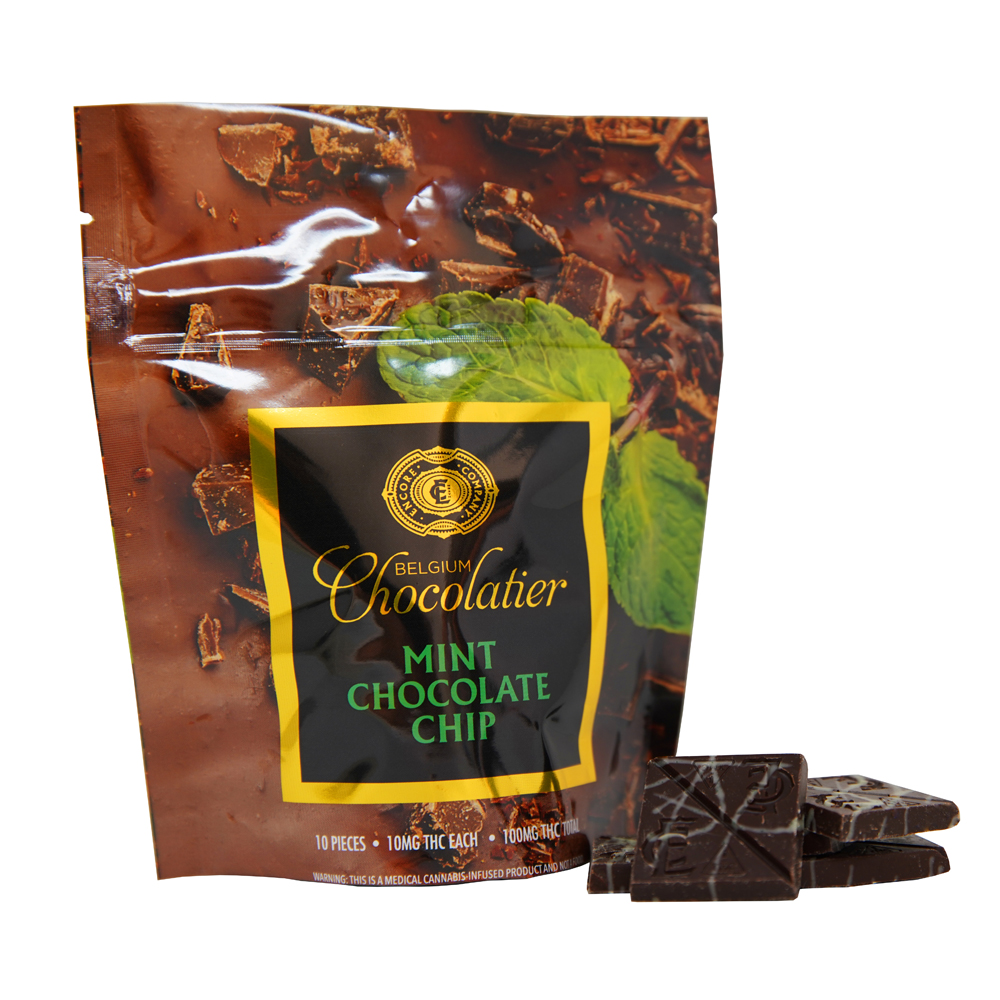 Mint Chocolate Chip [10pk] (100mg) Encore Edibles Chocolate Bar Jane