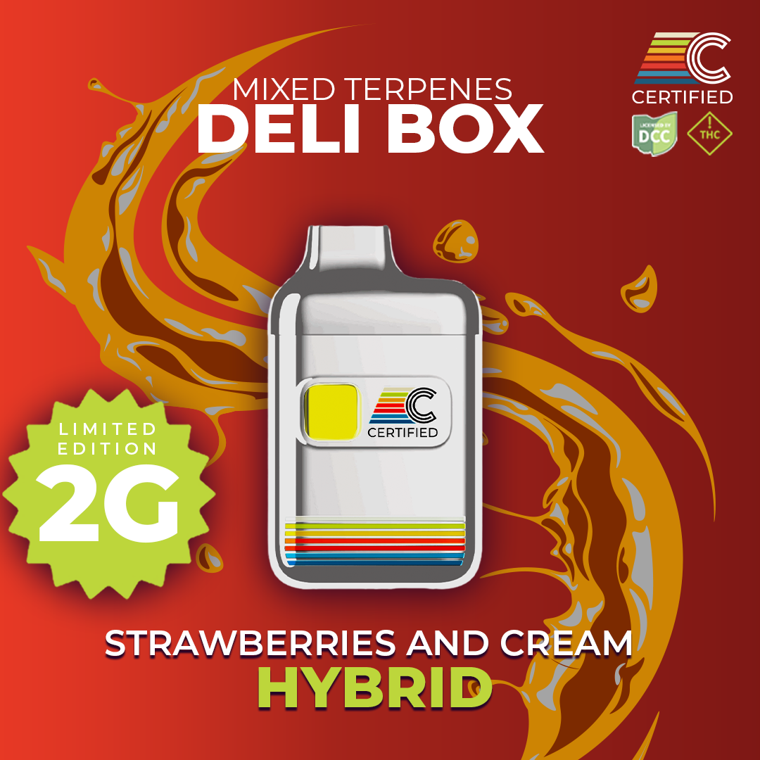 CERTIFIED CULTIVATORS - STRAWBERRIES & CREAM - DELIBOX DISPOSABLE - [2G] - HYBRID