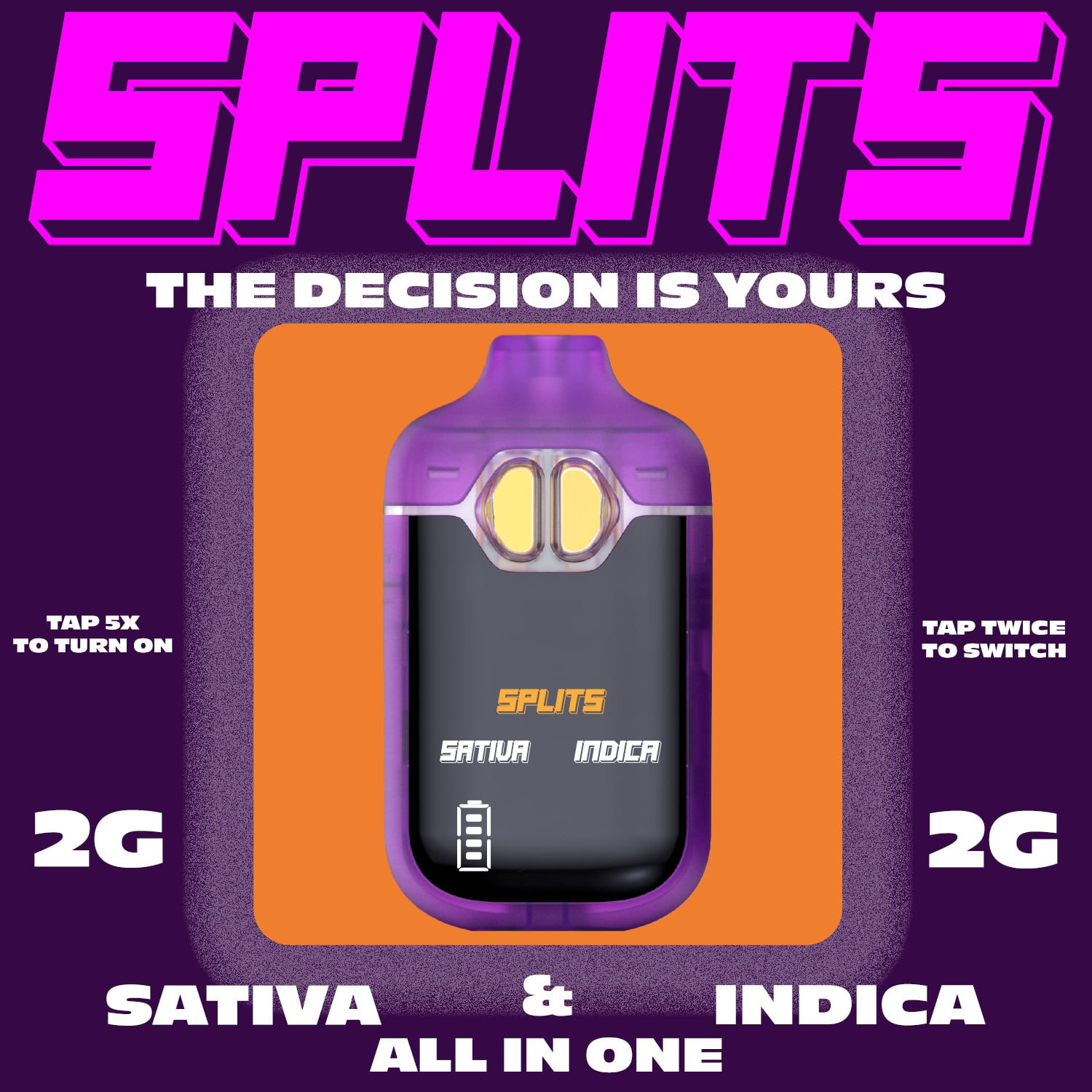 Splits - Joocy Fruit x Cherry Chiller Dual Chamber Disposable Vape (2g) C0040001800