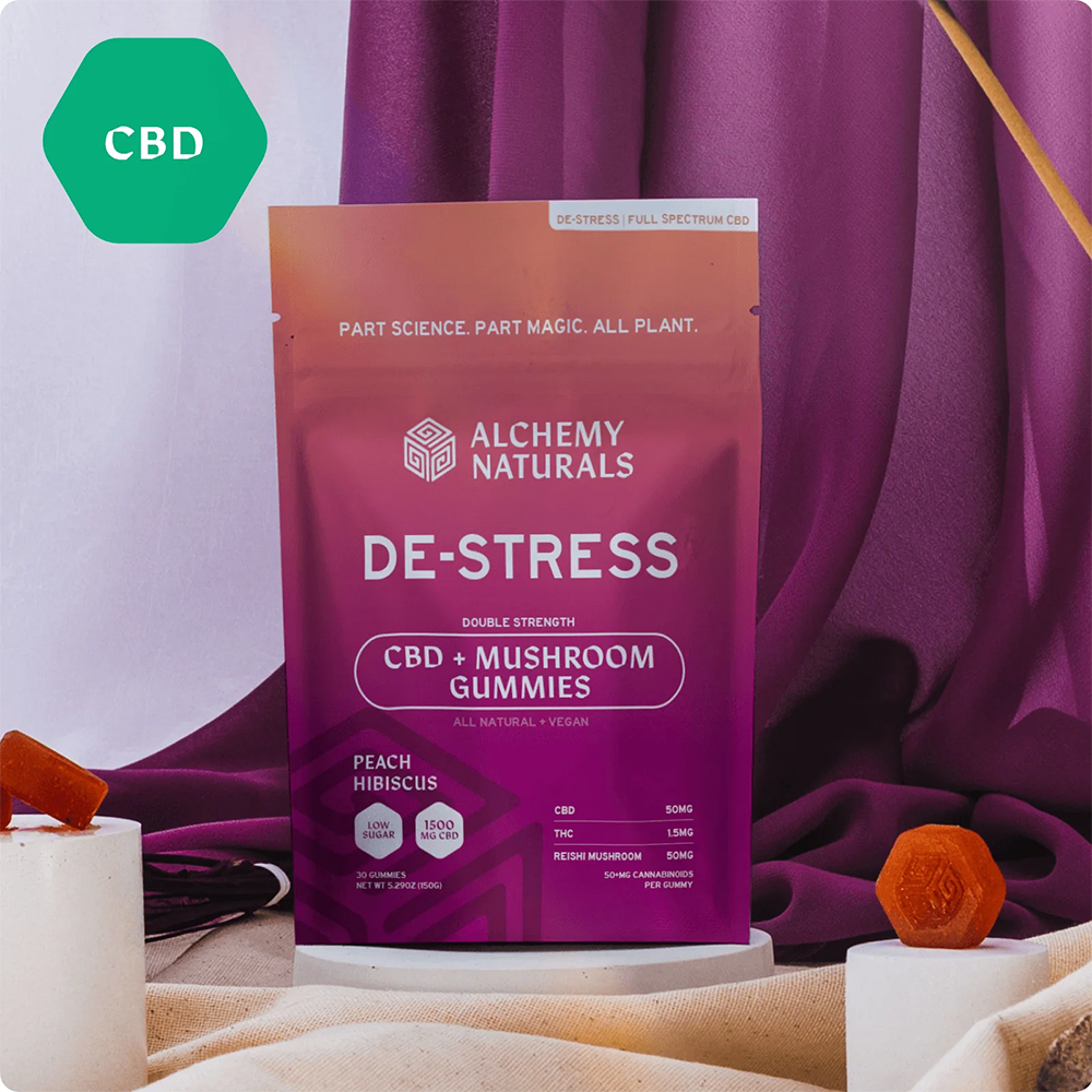 De-Stress - Peach Hibiscus [30pk] (1500mg CBD/45mg THC)