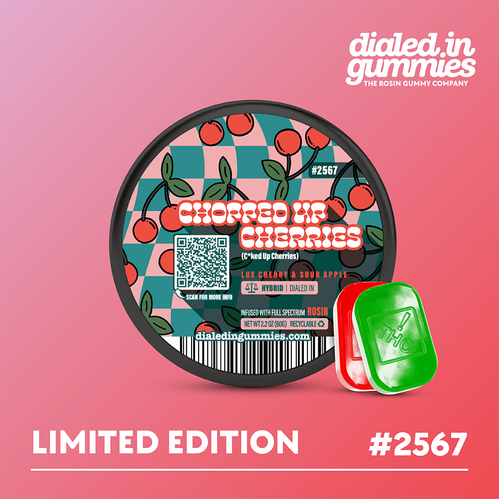 100mg - Chopped Up Cherries #2567 - Rosin Gummies (10pk)