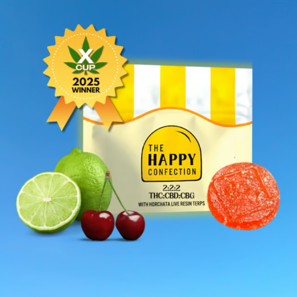 The Happy Confection - Chillaxing Cherry Limeade (H) Gummies (25.54mg THC 27.19mg CBD 26.25mg CBG 20pk) C0060000509