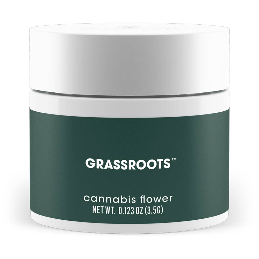 Grassroots Dark Heart Collection Whole Flower 3.5g Foreign Kush Mints (I) 01494 TC 34.987%