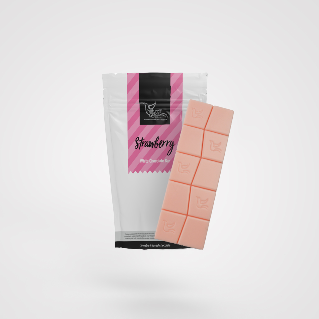 Strawberry White Chocolate Bar 100mg Nature s Grace And Wellness