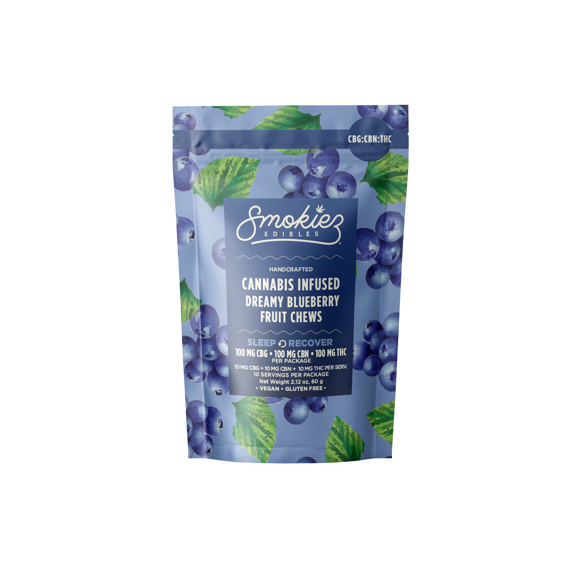 1:1:1 Dreamy Blueberry (Sleep • Recover) [10pk] (100mg CBG/100mg CBN/100mg THC)