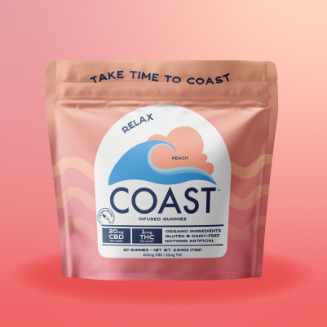RELAX I Peach Gummies I 20:1 CBD:THC