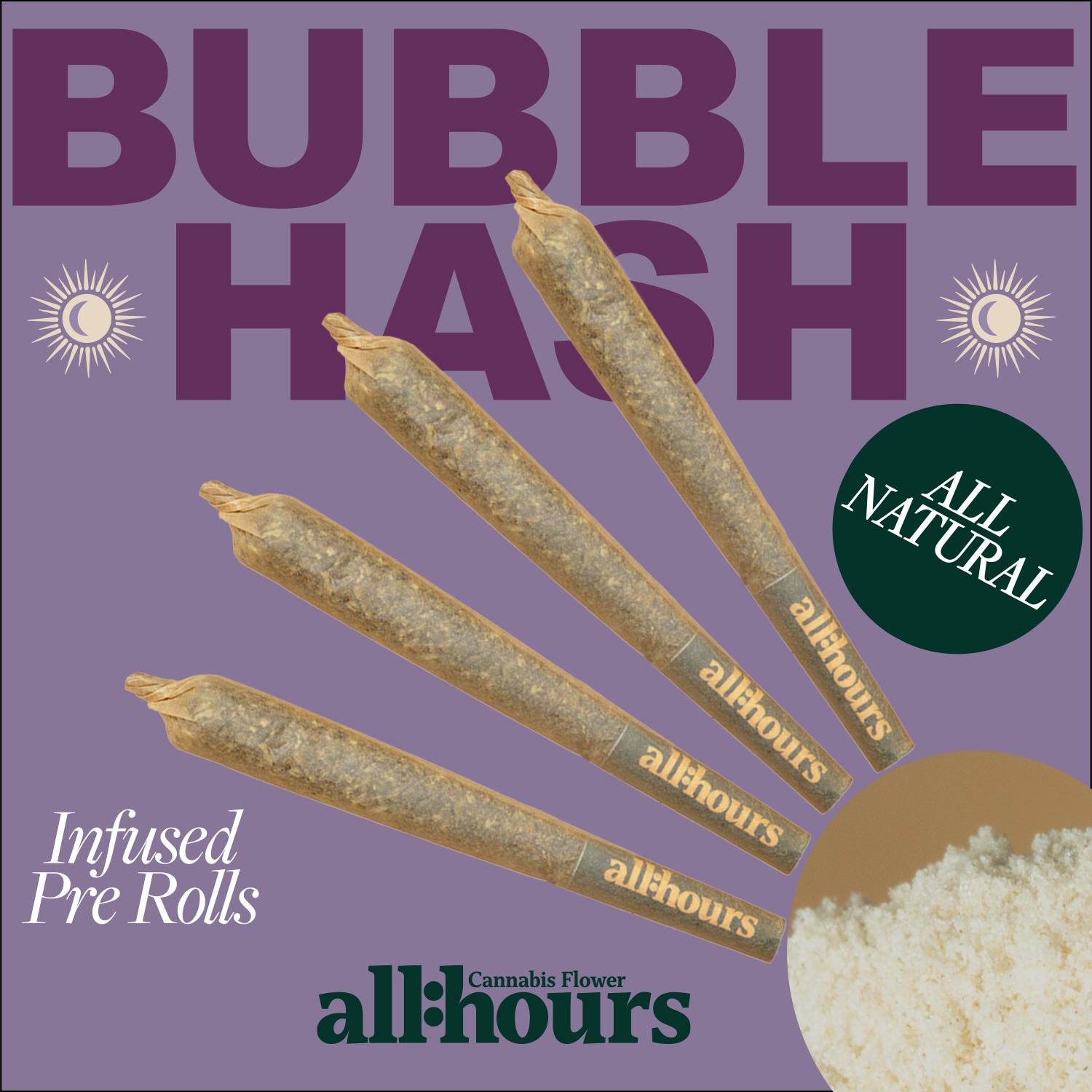 all:hours Hash Burger Bubble Hash Infused Shorties 42197