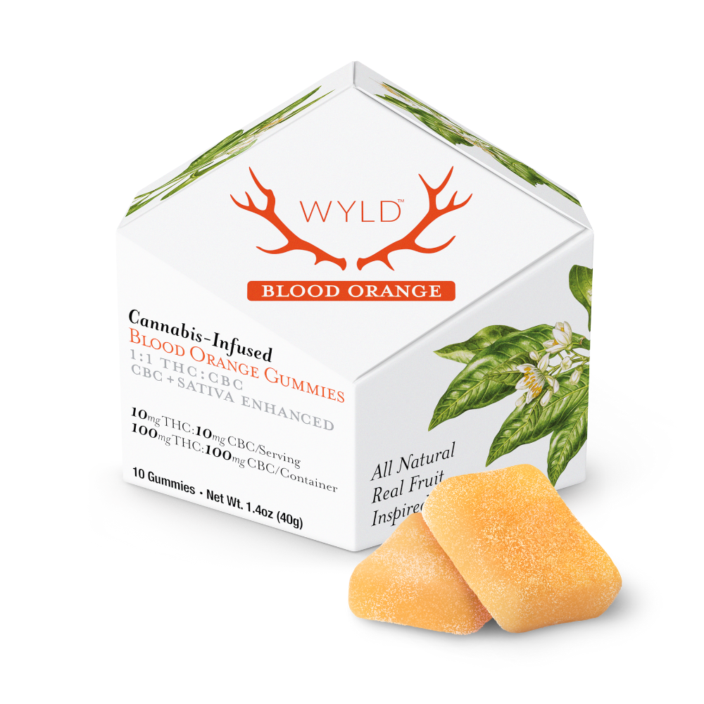 Blood Orange 1:1 CBC + Sativa Enhanced Gummies | 100mg THC:100mg CBC