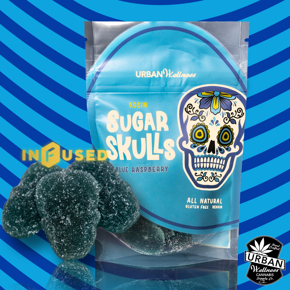 Rosin Sugar Skull + CBD - Blue Raspberry