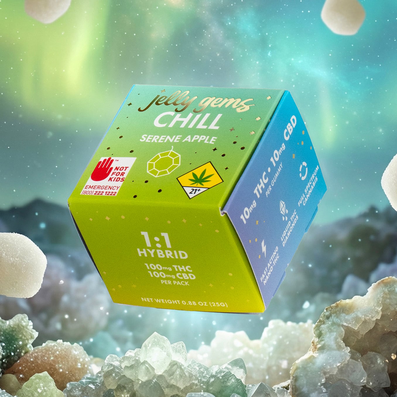 1:1 Serene Apple [10pk] (100mg CBD/100mg THC)