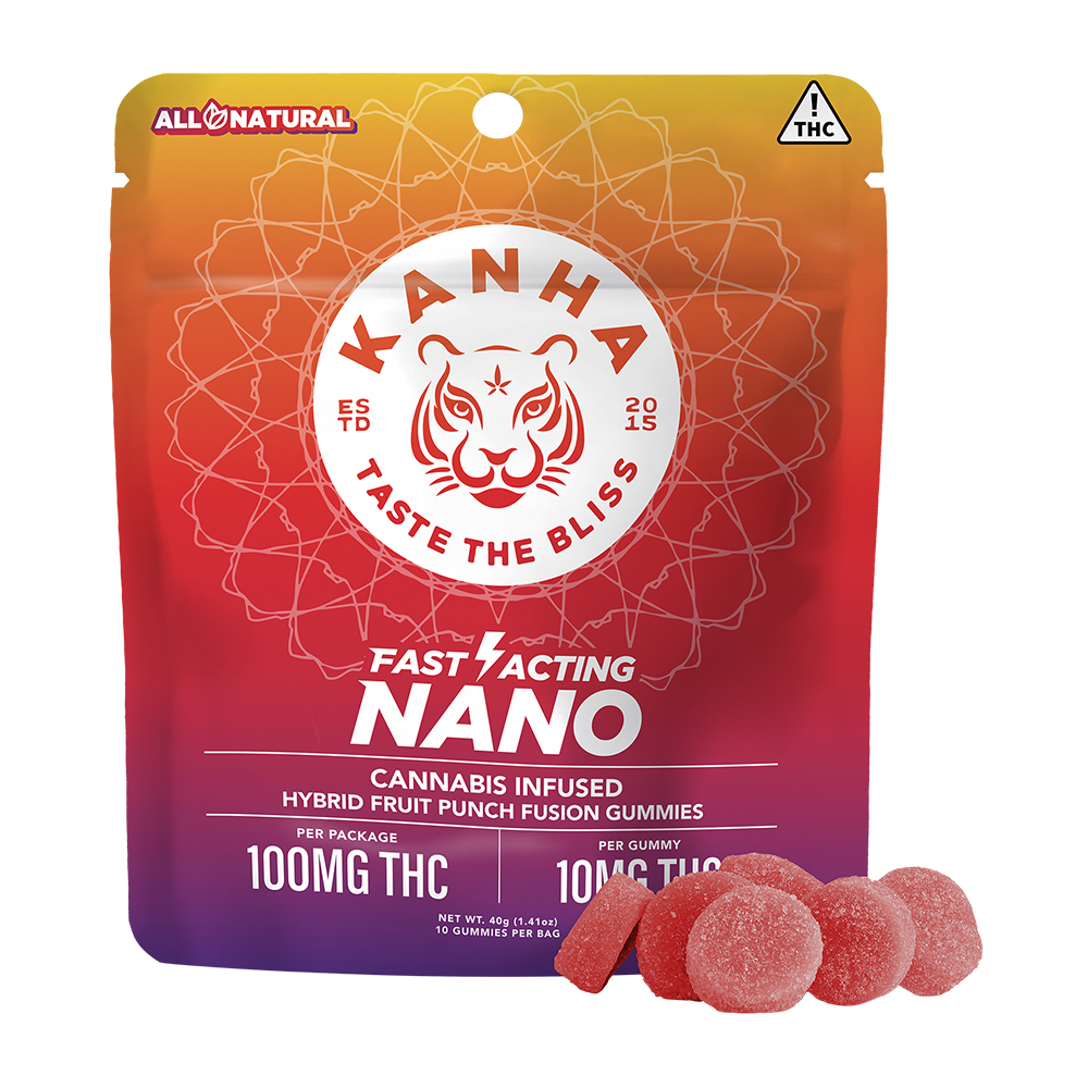 KANHA | NANO | Fruit Punch Fusion | Hybrid | 100mg THC | 10-pack