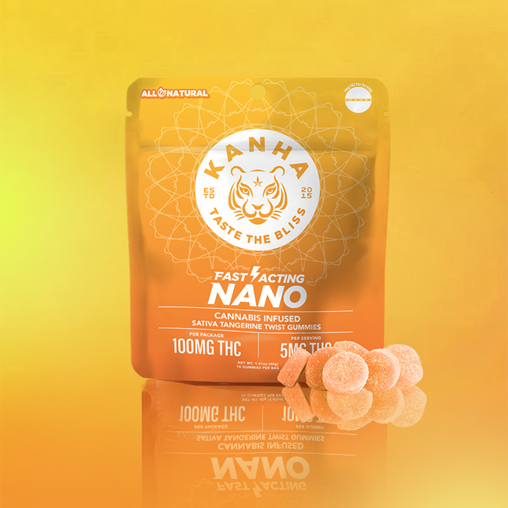 Kanha - NANO Sativa Tangerine Twist Gummies (100mg 10pk)