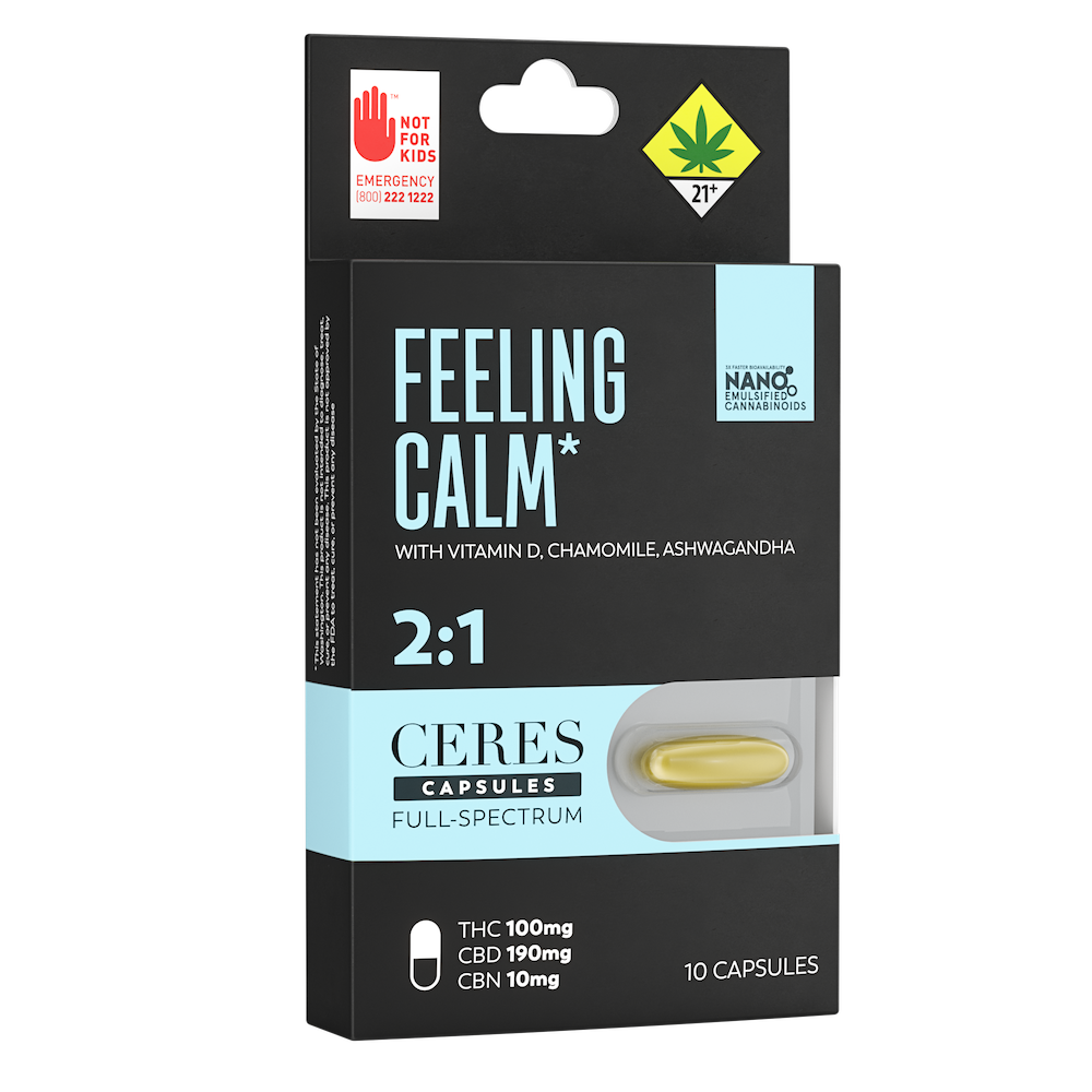 2:1 Feeling Calm (100mg THC/190mg CBD/ 10mg CBN)