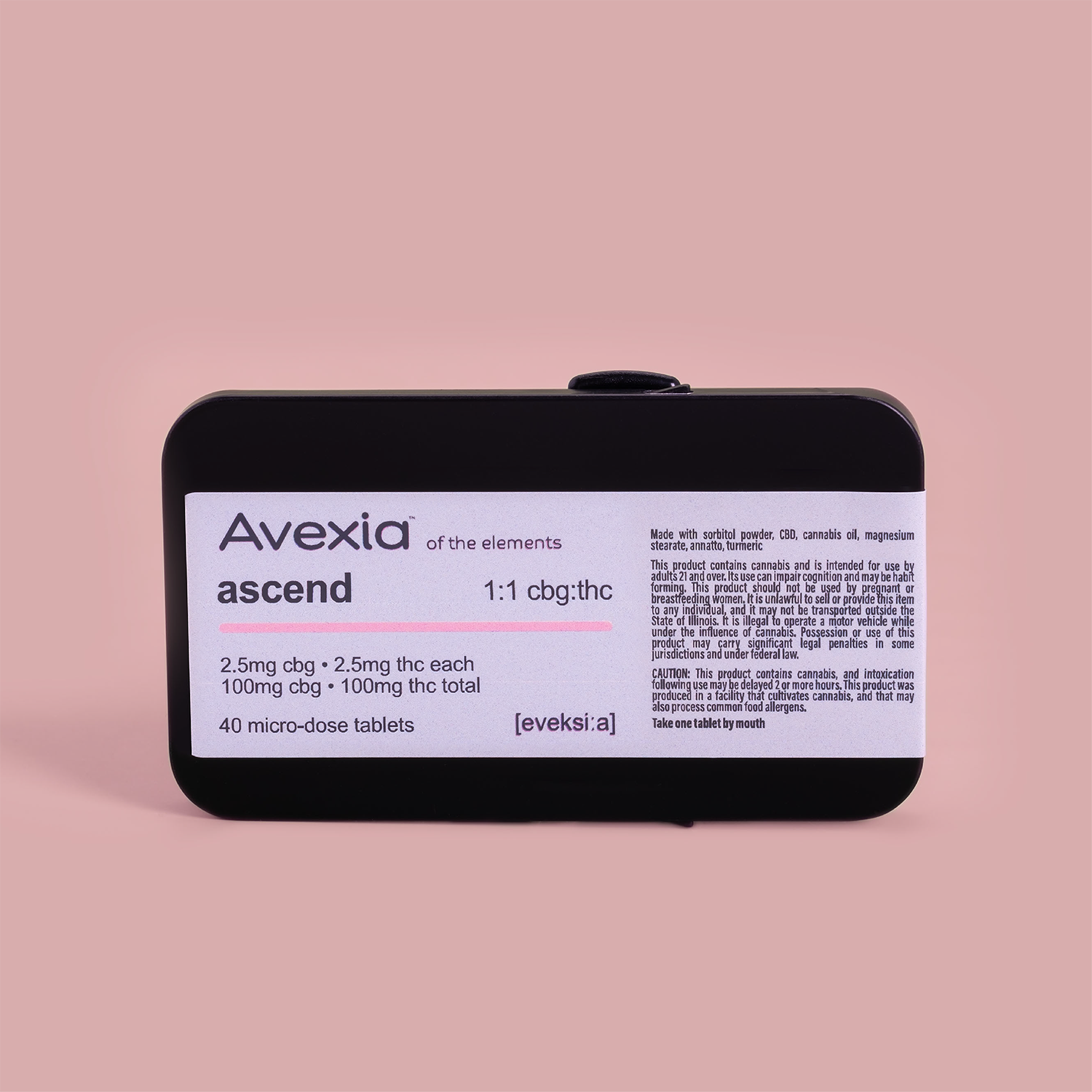 Avexia - Ascend Tablets (2.4mg THC 2.56mg CBG 40pk) C0020026499 Avexia - Ascend Tablets (2.4mg THC 2.56mg CBG 40pk) C0020026499