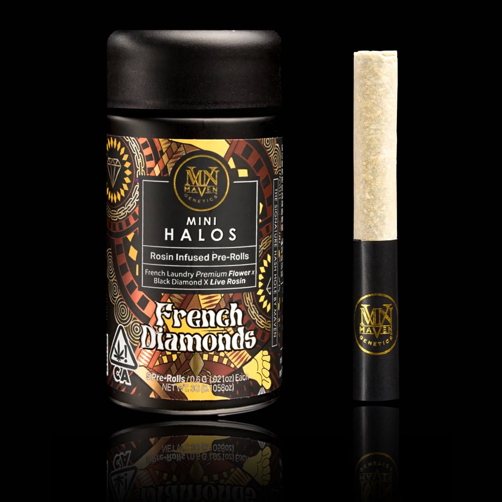 French Diamonds Mini Halos Infused Pre-Rolls 5-Pack [3g]
