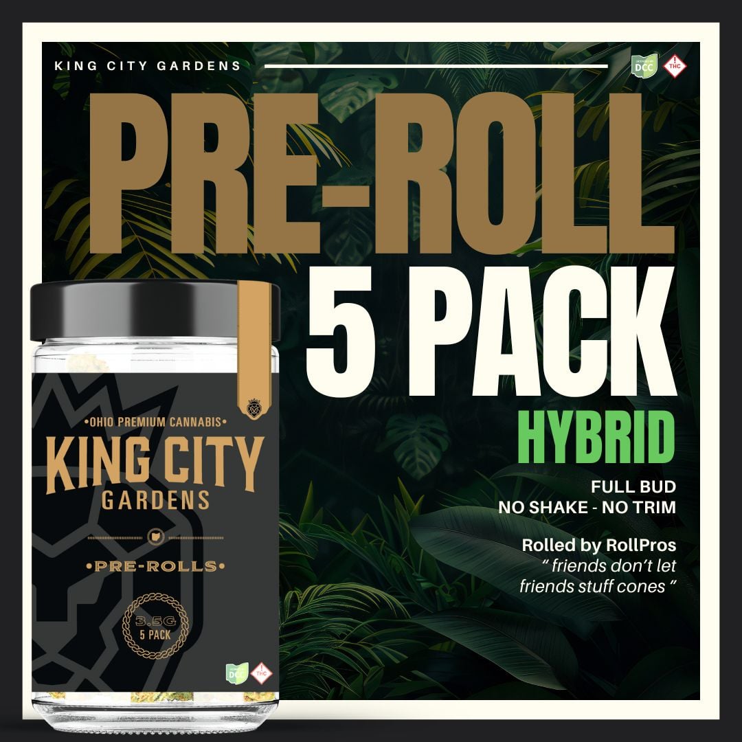 KING CITY GARDENS - BLUEBERRY MUFFIN - PREROLL - [3.5G] - 5PK - HYBRID