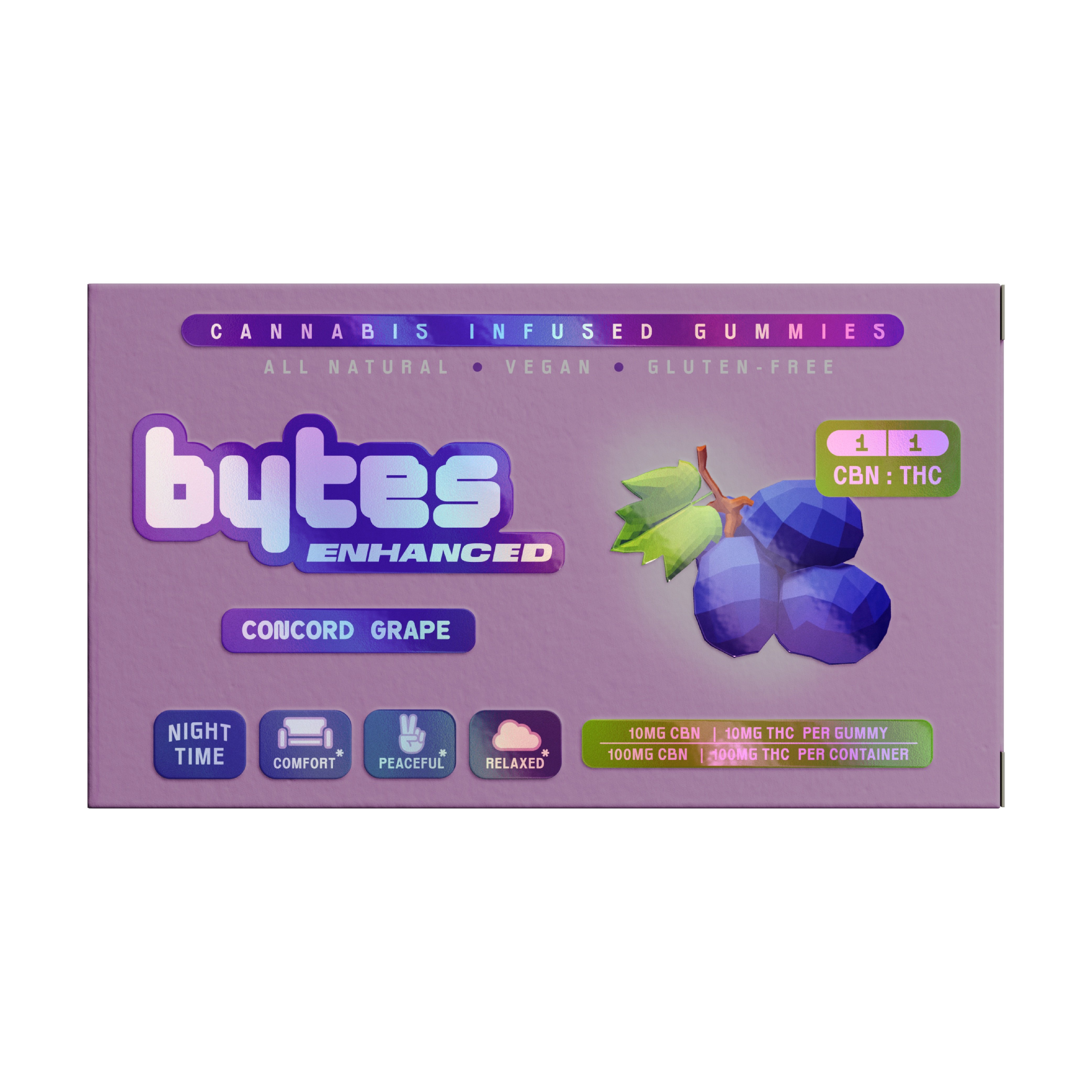 1:1 Concord Grape [10pk] (100mg CBN/100mg THC)