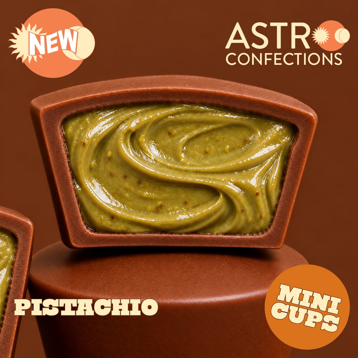 Astro Confections - Pistachio (H) Milk Chocolate Cups (4.9mg 10pk) C0130000172
