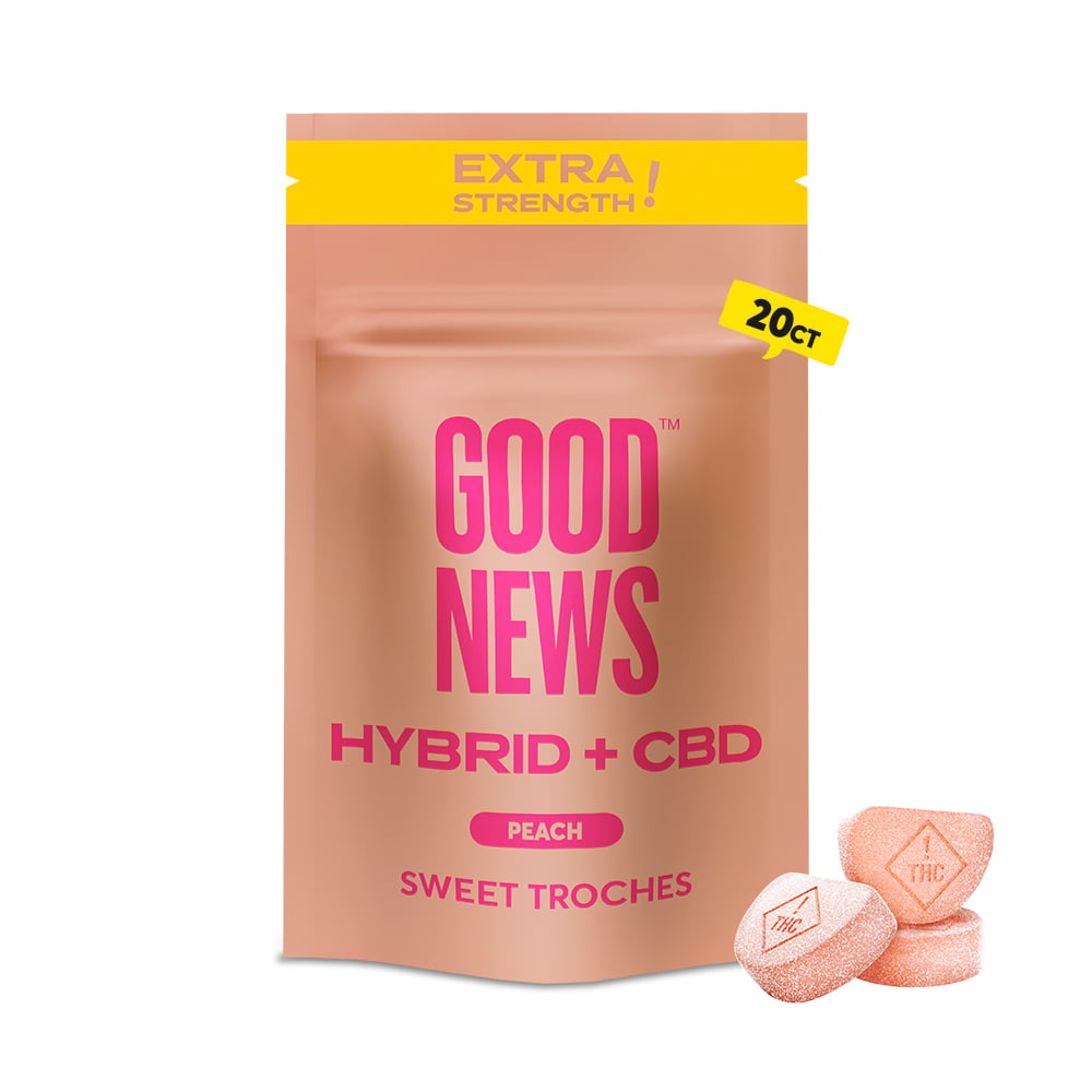 Extra Strength Peach 1:1 Sweet Troches [20pk] (1000mg CBD/1000mg THC)