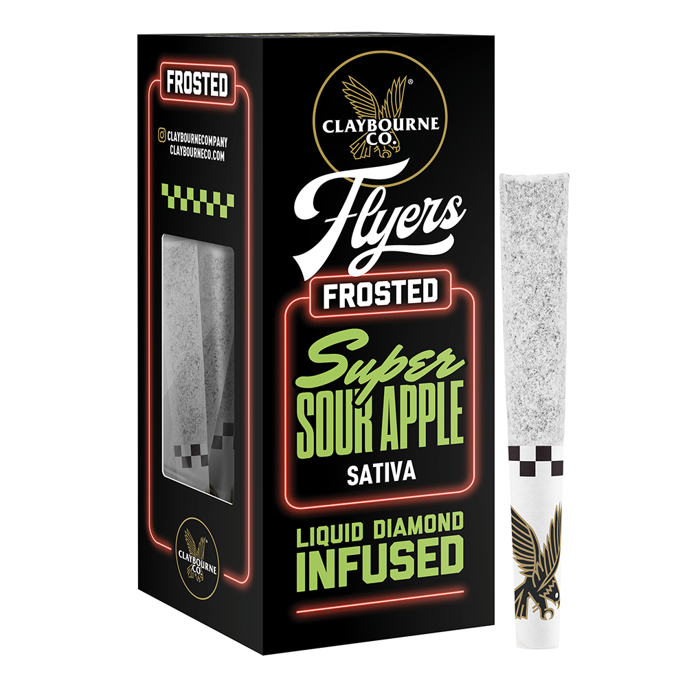Super Sour Apple  - Diamond Frosted Flyers - (0.5g x 5pk Pre-Rolls)