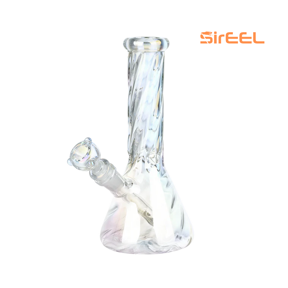 8" Twisted Neck Beaker Bong with Flower Bowl 8" Twisted Neck Beaker Bong with Flower Bowl