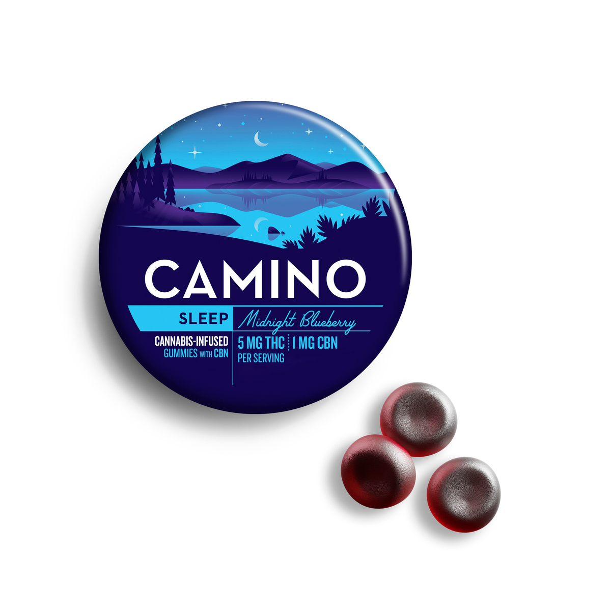 Camino Midnight Blueberry 5:1 CBN T95.6mg Gummies I 00364 20PK