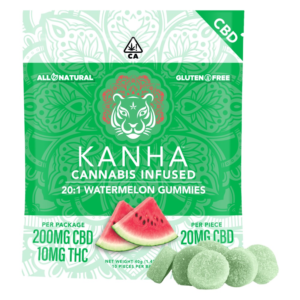 20:1 CBD Watermelon Gummies 105mg 10-pack