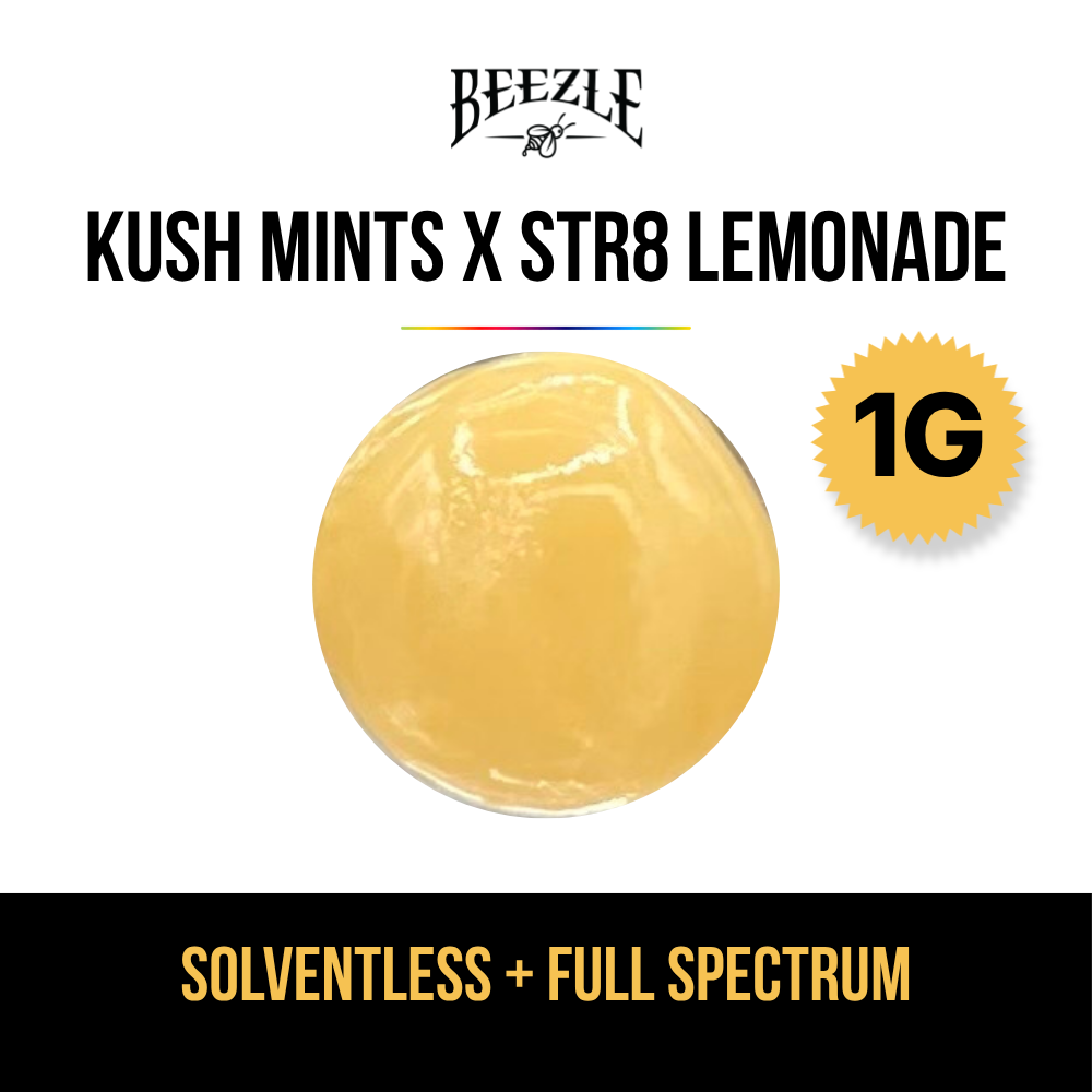 BEEZLE  KUSH MINTZ X STR8 LEMONADE  LIVE ROSIN  HYBRID