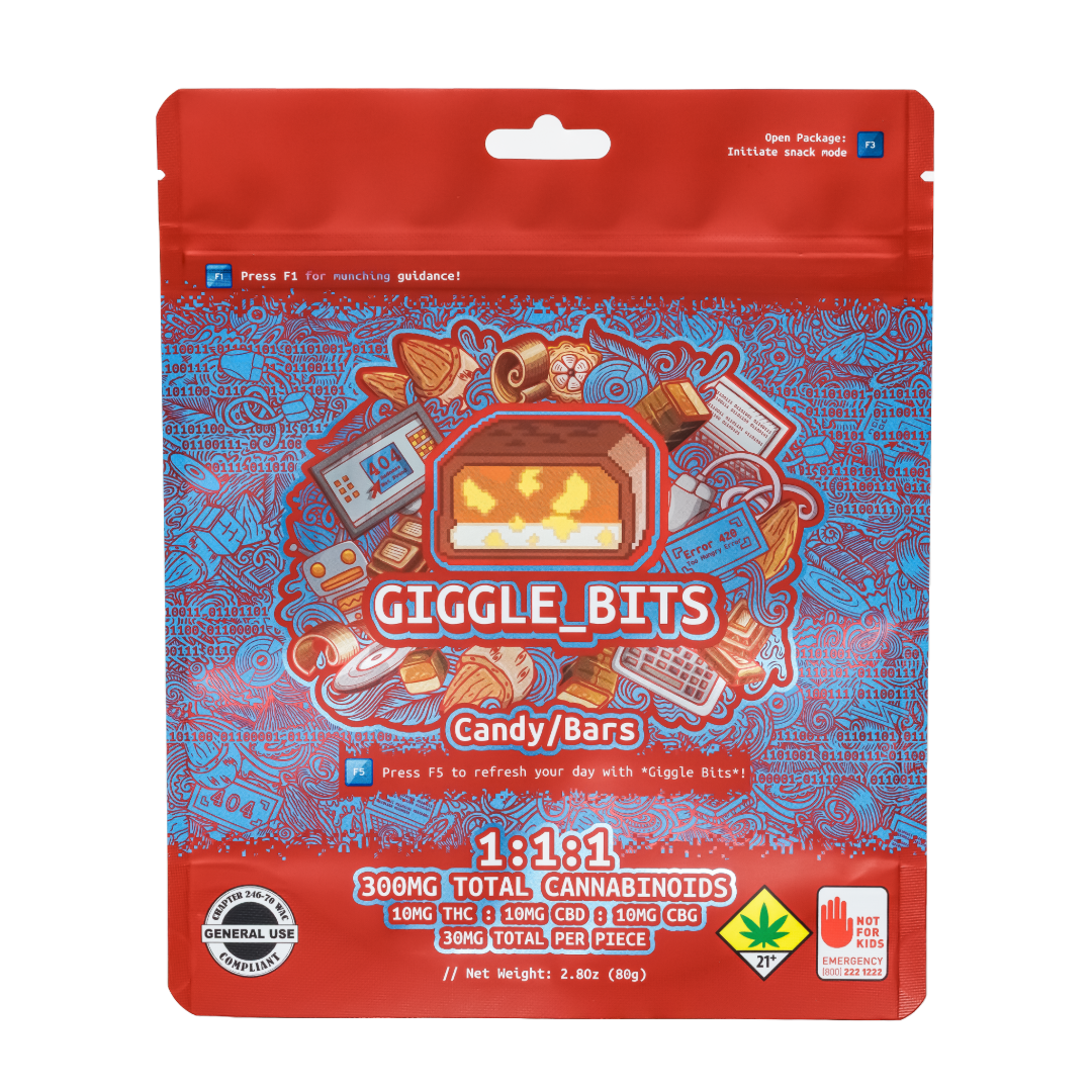 Chocolate Covered Giggle Bits [10pk] (100mg CBD/100mg CBG/100mg THC)