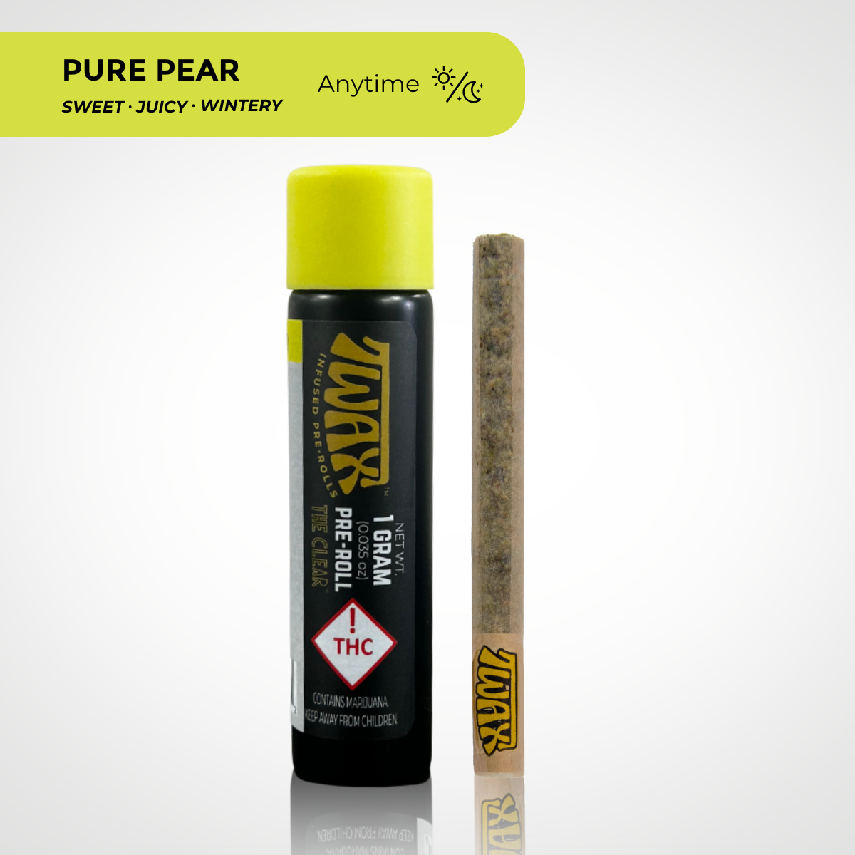 The Clear TWAX Infused Pre-roll | Pure Pear
