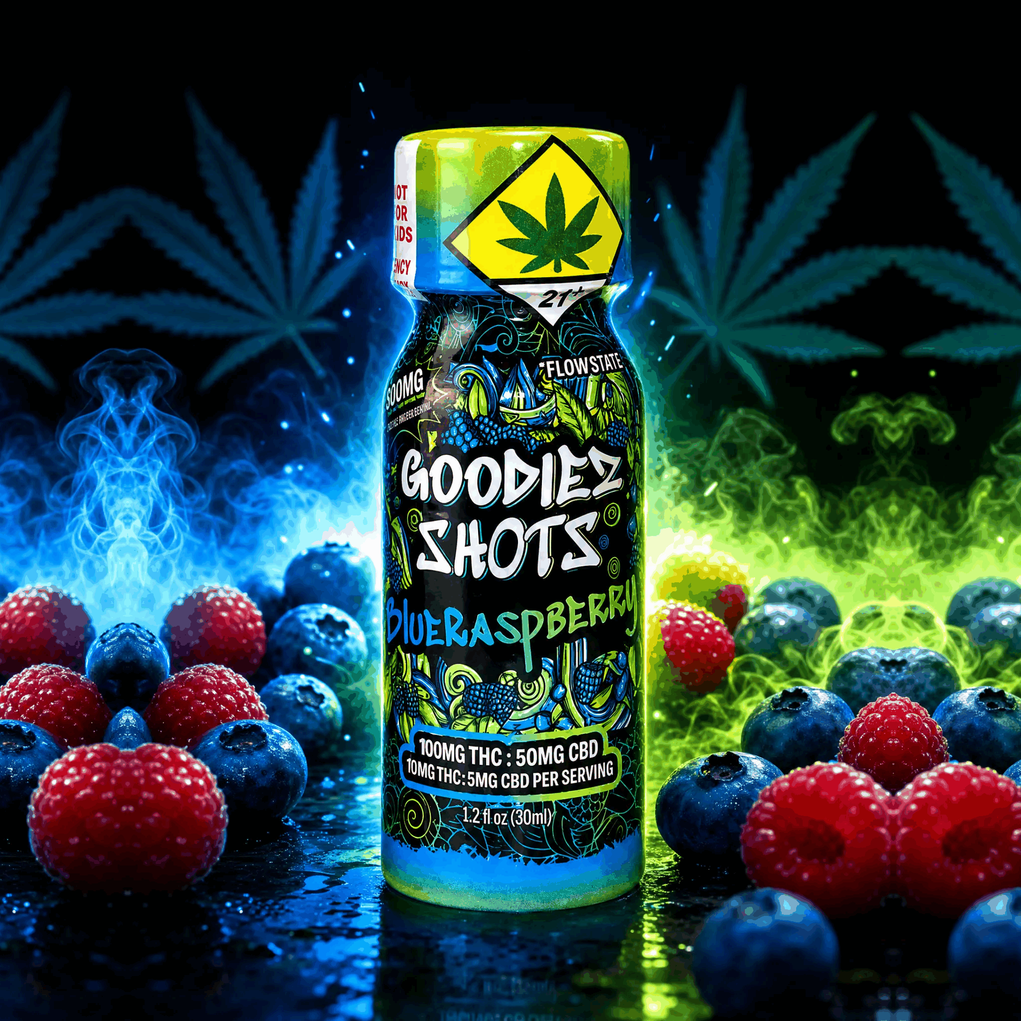 Blue Raspberry 2:1 [1.2oz] (100mg THC/50mg CBD)
