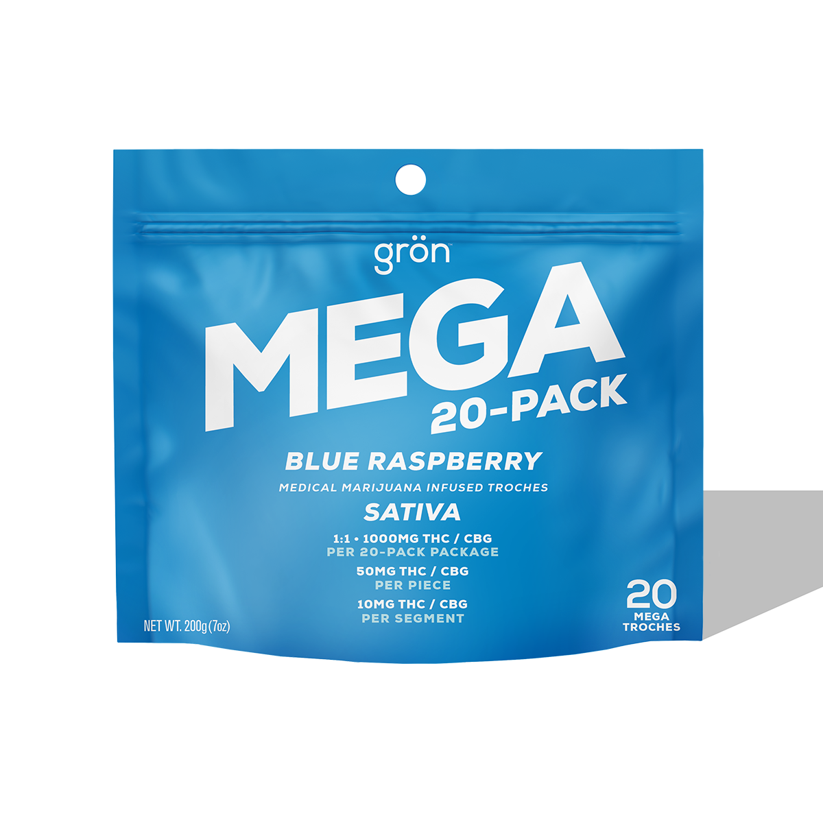 Shop 1:1 Blue Raspberry [20pk] (1000mg THC/1000mg CBG) | Organic