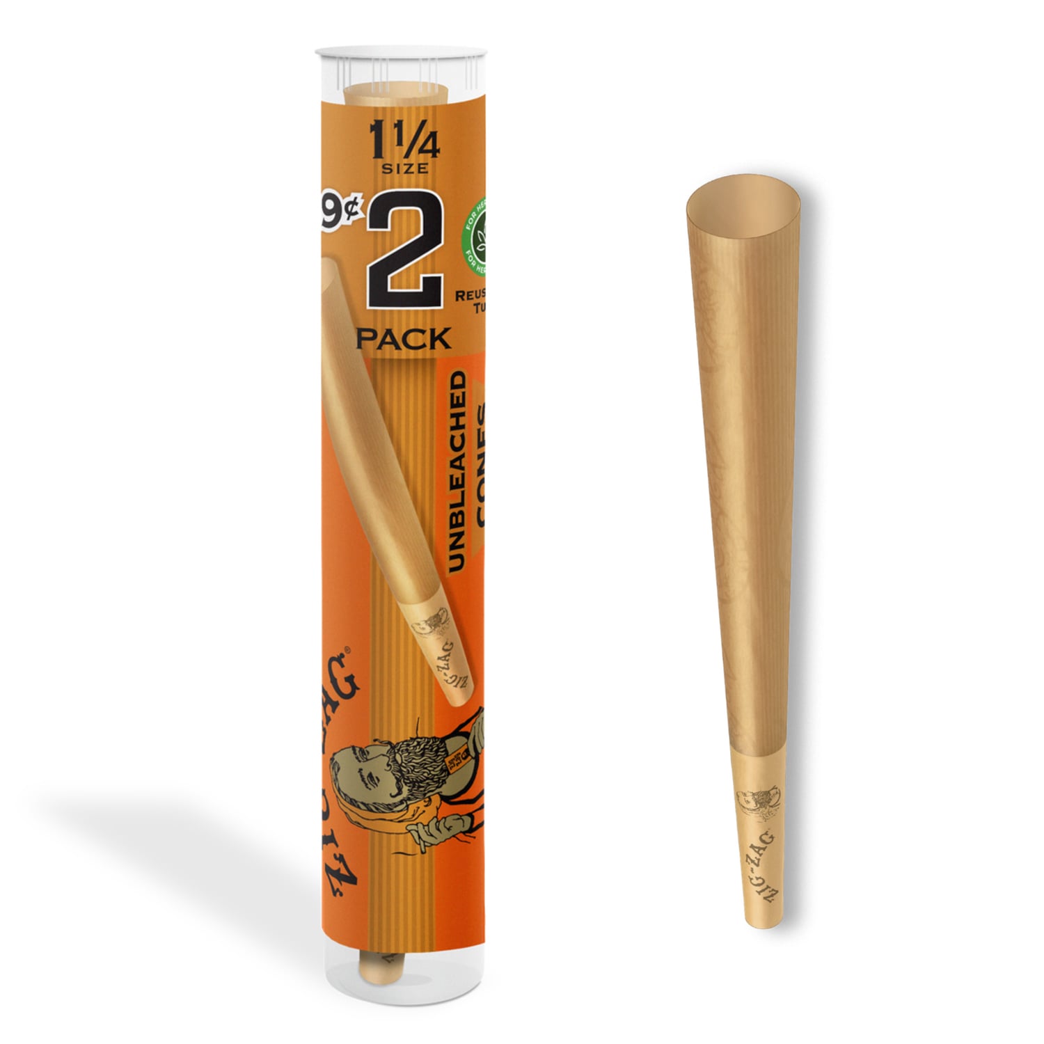 Unbleached Ultra Thin Cones - 1 1/4 [2pk]