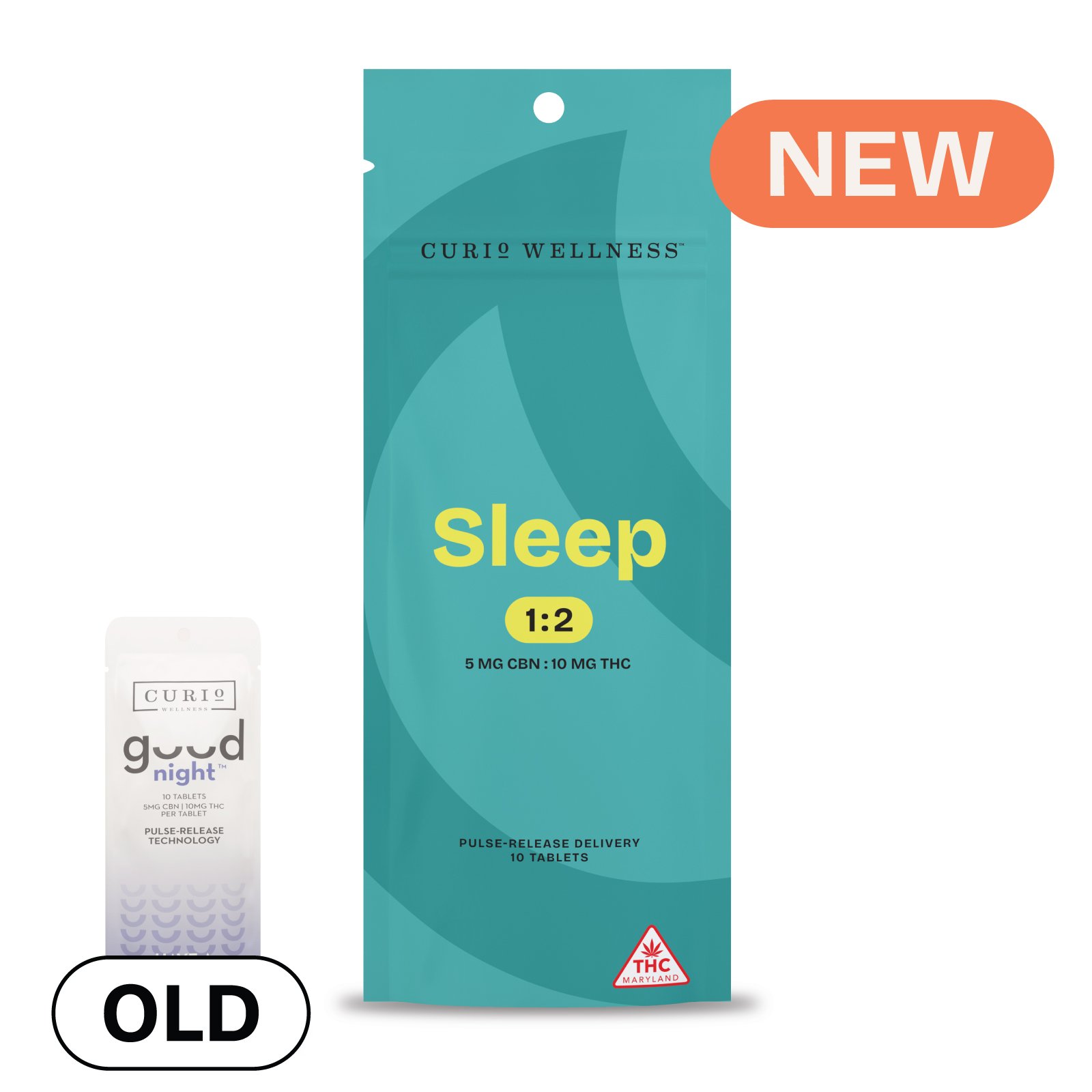 Sleep - 5.0mg THC : 10.0mg CBN Tablets - 10ct - Curio Wellness