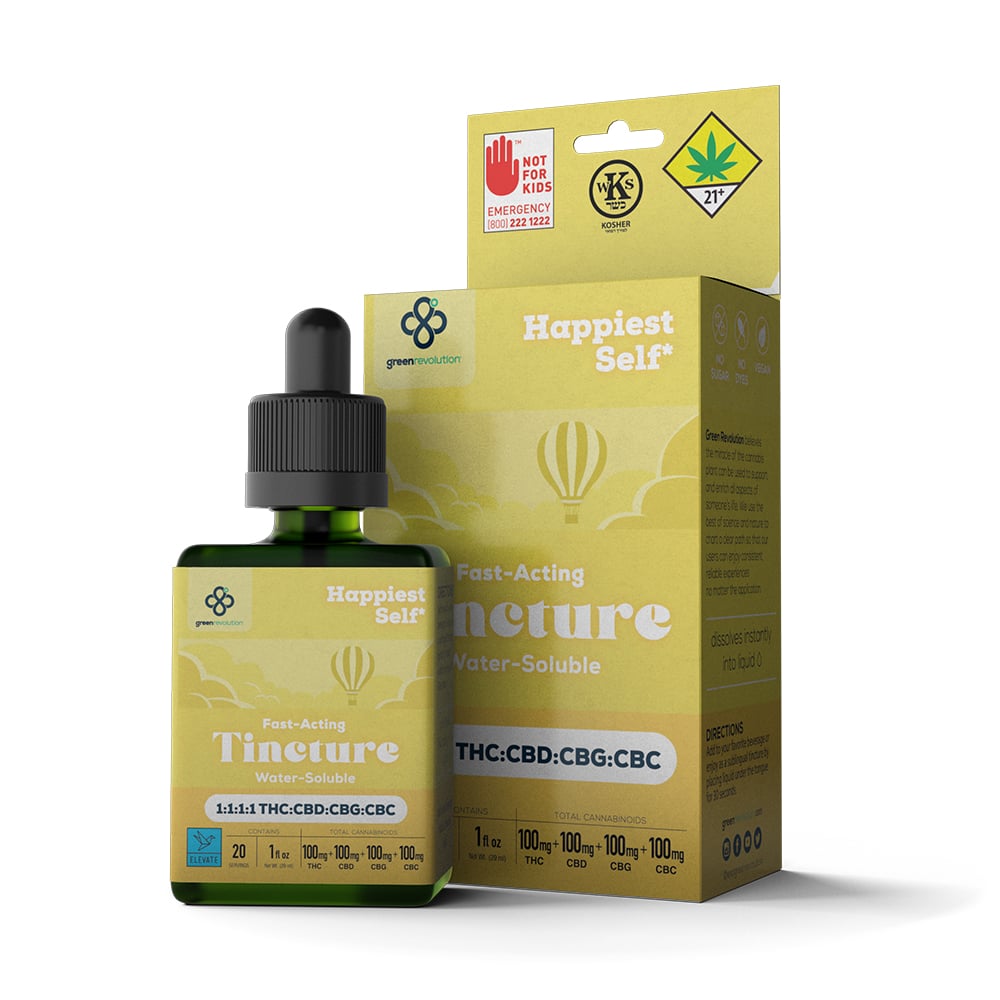 Happiest Self 1:1:1:1 [1oz] (100mg CBD/100mg THC/100mg CBG/100mg CBC)