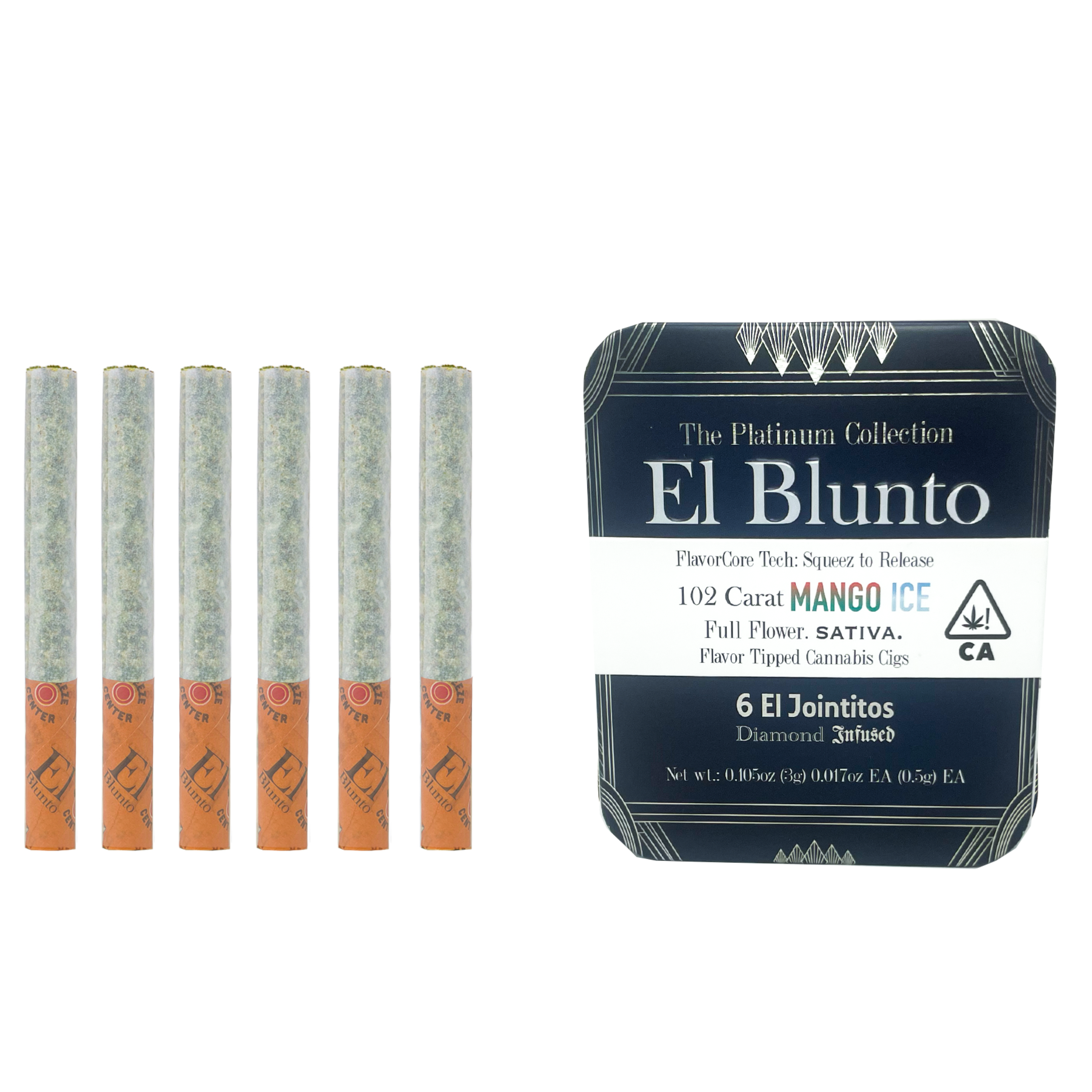 El Jointito 6pk - 102 Carat Mango Ice | Diamond Infused [6 X .5g]