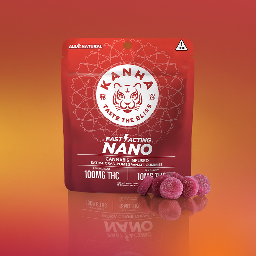 KANHA | NANO | Cran-Pomegranate Punch | Sativa | 100mg THC | 10-pack