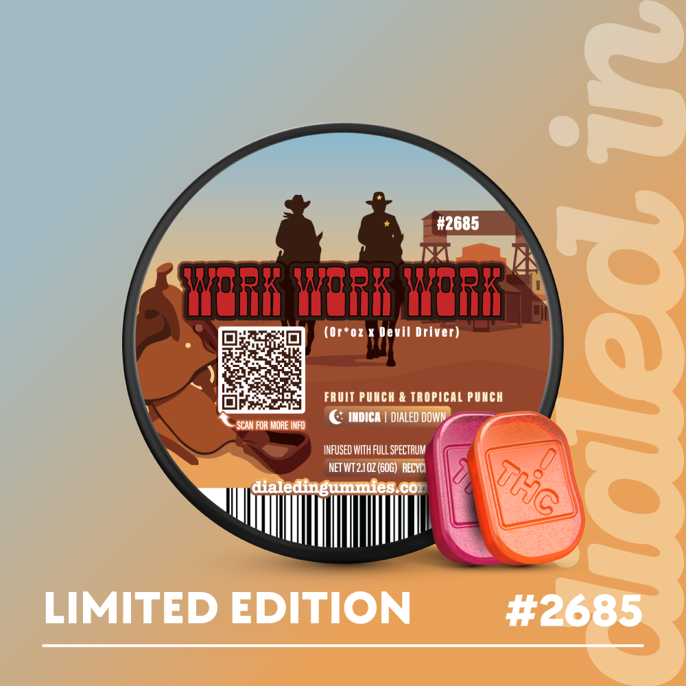 100mg - Work Work Work (Dante's Inferno) #2685 - Rosin Gummies (10pk)